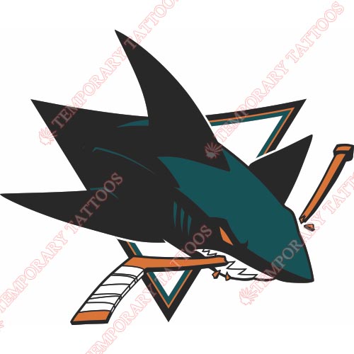 San Jose Sharks Customize Temporary Tattoos Stickers NO.309